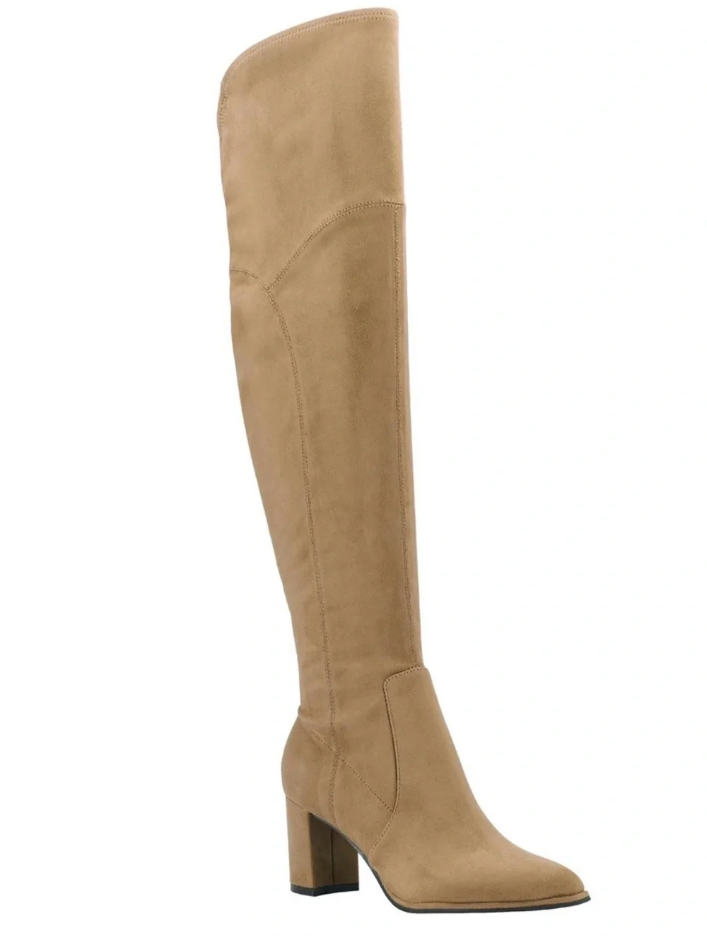 Marc Fisher Tan Over-the-Knee Block Heel Boots Size 7